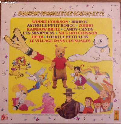 disque vinyle 33t - Chansons originales des gnriques TV