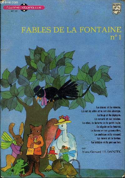 Livre-disque 45t / Fables de La Fontaines n1