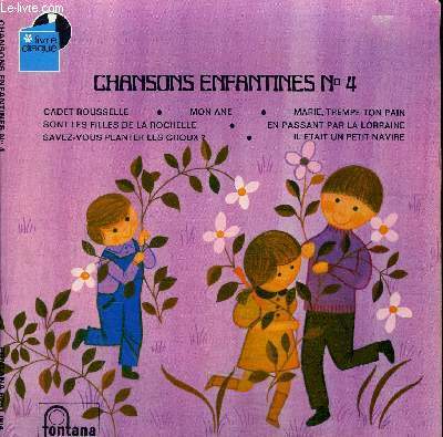 livre disque 45t // Chansons enfantines n4