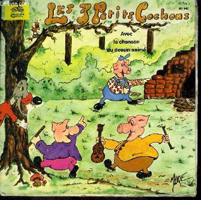 disque 45t // Les 3 petits cochons