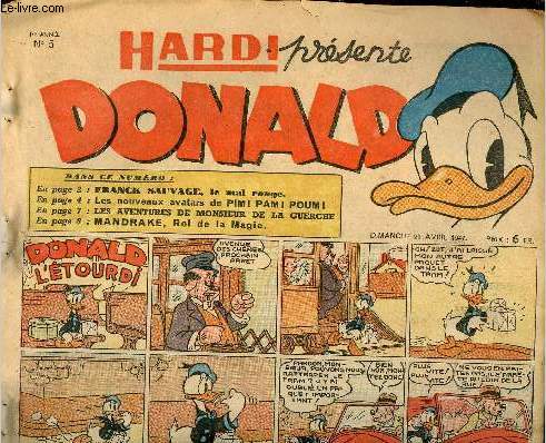 Donald (Hardi prsente) - n 5 - 20 avril 1947 - Donald l'tourdi