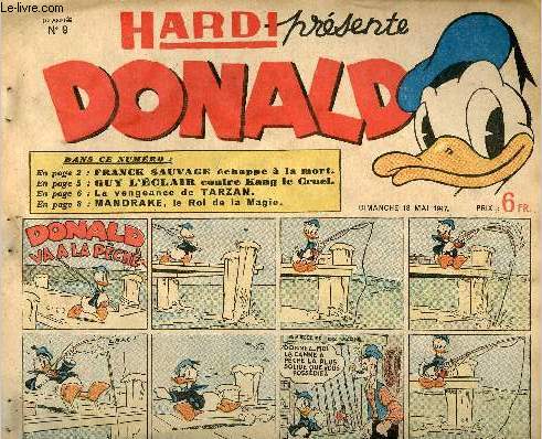 Donald (Hardi prsente) - n 9 - 18 mai 1947 - Donald va  la pche