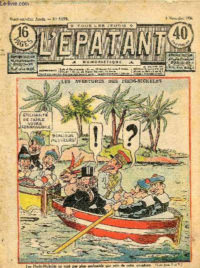 L'Epatant - anne 1936 - n1431  1483 - du 2 janvier au 31 dcembre 1936 - COMPLET - les aventures des pieds nickels par A. Perr - La roue dore par Pierre Adam - ...