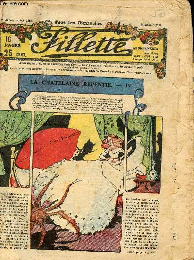 Fillette album - anne 1931 - n1190  1240 - du 11 janvier au 27 dcembre 1931 - La chatelaine repentie - L'orgueilleuse Princesse - ...