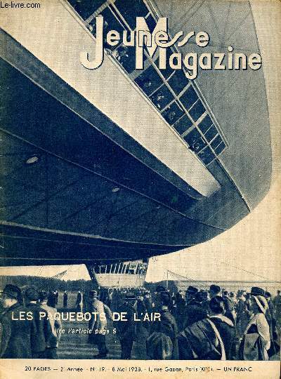 Jeunesse Magazine - n 19 - 8 mai 1938 - Les paquebots de l'air par A. de Walle