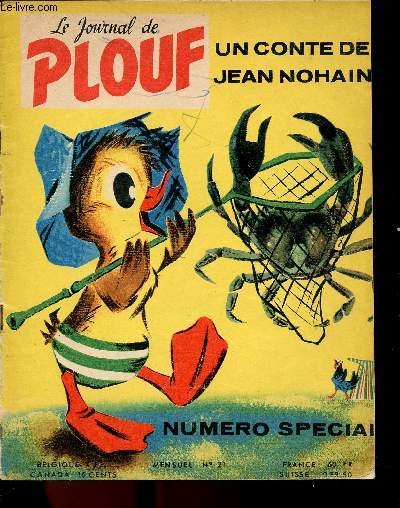 Le journal de Plouf - mensuel n 21 - numro spcial - Juillet 1958 - Plouf au bord de la mer - Histoire du petit Bonjour par Jean Nohain