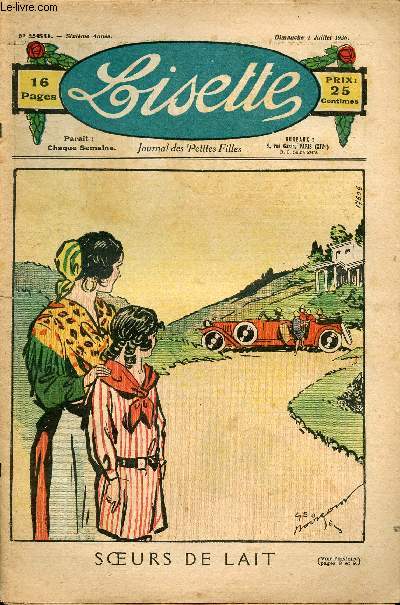 Lisette - n 260 - 4 juillet 1926 - Chanteclair et Renardeau par Maitre Jean - Le Korrigan par Hellele - Soeurs de lait par Bourdin - Le ballon voyageur par Siana - ...