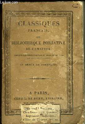 Classiques Franais ou Bibliothque Portative de l'Amateur. Fables. TOME Ier.