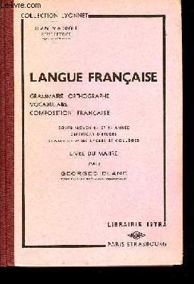 Langue Franaise. Livre du Matre. Cours Moyen 1re et 2nde anne.
