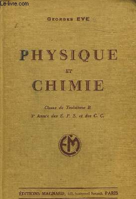Physique et Chimie.
