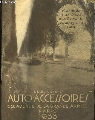 Catalogue des Etablissements Auto-Accessoires 1933