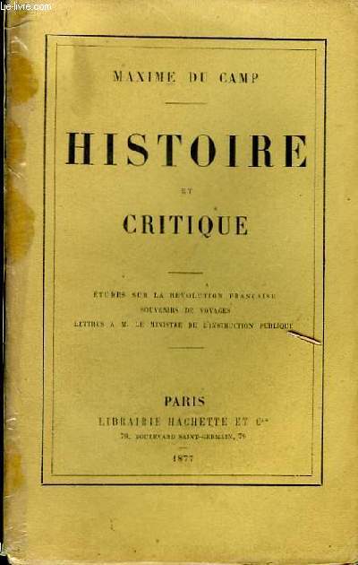 Histoire et Critique.