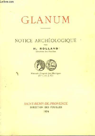 Glanum. Notice Archologique.