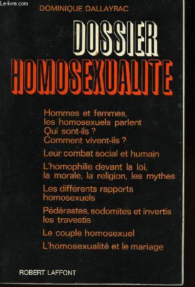 Dossier Homosexualit