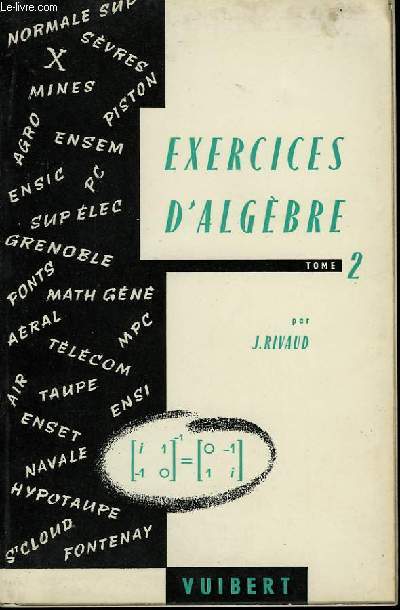 Exercices d'Algbre. TOME 2