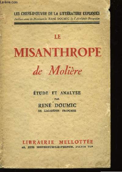 Le Misanthrope de Molire.