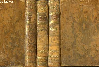 Chefs d'Oeuvre Dramatiques de Voltaire. 3 tomes sur 4 (TOMES 2, 3 et 4).