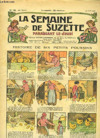 La Semaine de Suzette n16 : Histoire de six petits poussins.
