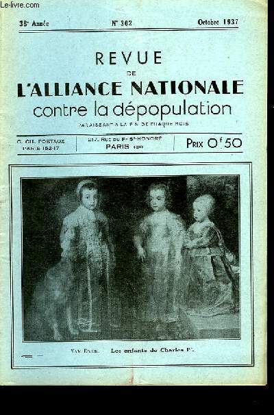 Revue de l'Alliance Nationale contre la Dpopulation. N302, 38me anne.