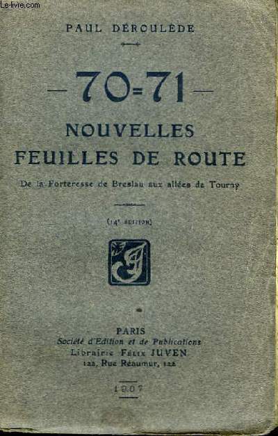 70 - 71. Nouvelles feuilles de Route