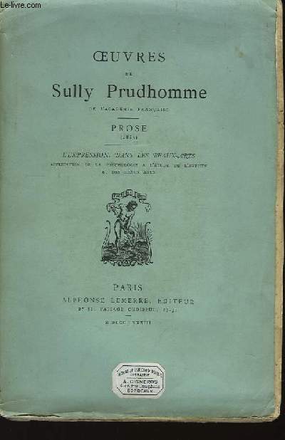 Oeuvres de S. Prudhomme. Prose (1883)