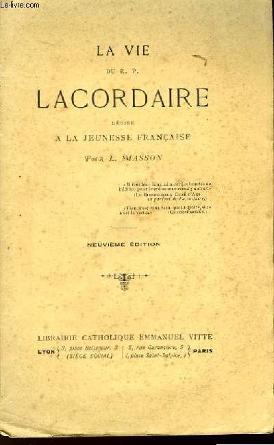 La vie du R.P. Lacordaire.