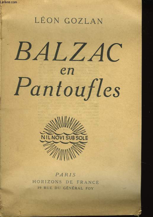 Balzac en Pantoufles.