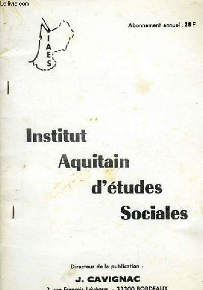 Institut Aquitain d'Etudes Sociales n34