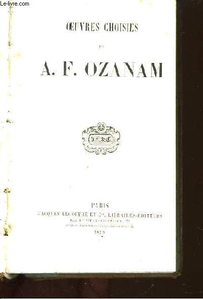 Oeuvres choisies de A.F. Ozanam