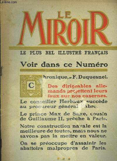 Le Miroir N21, 4me anne.