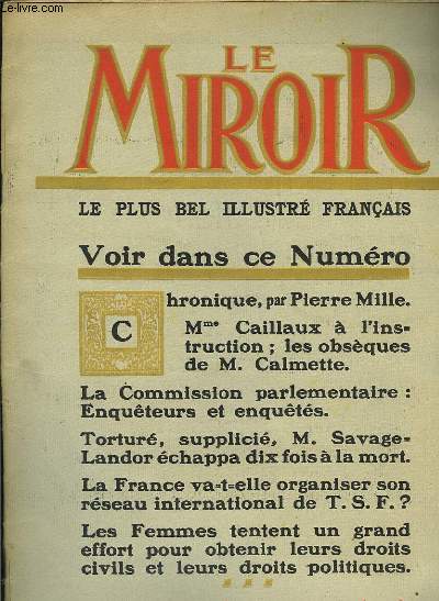 Le Miroir N18, 4me anne.