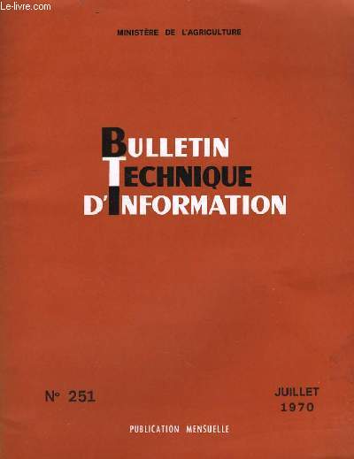 Bulletin Technique d'Information n251