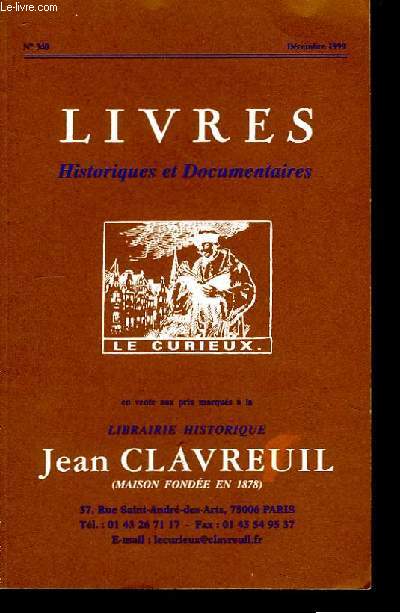 Catalogue de Livres Historiques et Documentaires, n340