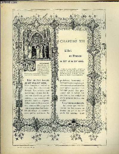 Album Historique. Chapitre XIII : L'Art en France au XIV et au XVme sicle.