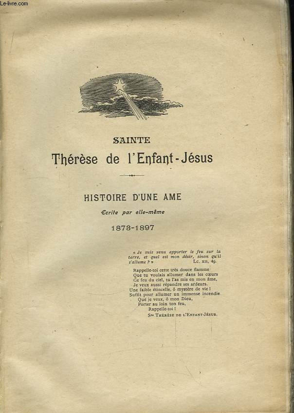 Histoire d'une me. 1873 - 1897