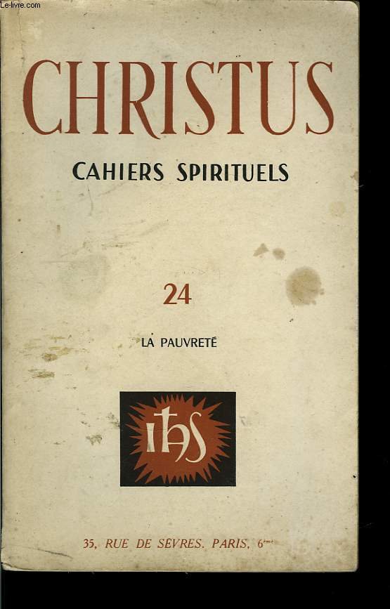 Christus. Cahiers spirituels n24 : La Pauvret.
