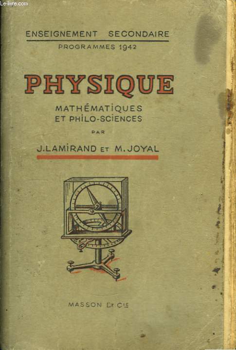 Physique. Classe de Mathmatiques et Philo-Sciences.