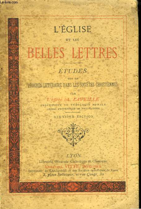 L'Eglise et les Belles Lettres.