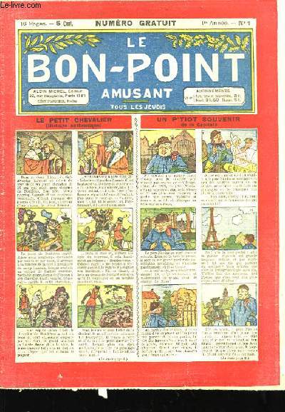 Le Bon-Point amusant N1, 1re anne : Le petit Chevalier / Un p'tiot souvenir