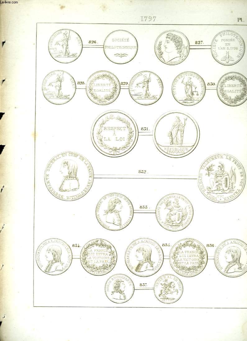Histoire Numismatique de la Rvolution Franaise. Planche N83 : 1797
