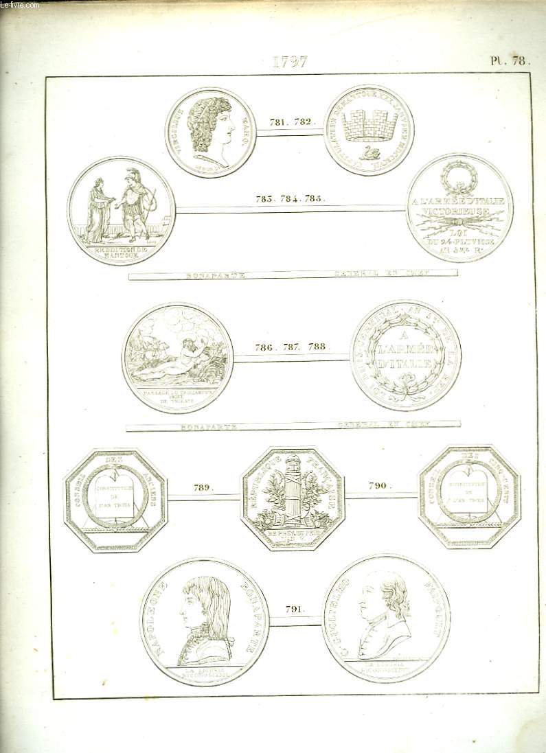 Histoire Numismatique de la Rvolution Franaise. Planche N78 : 1797