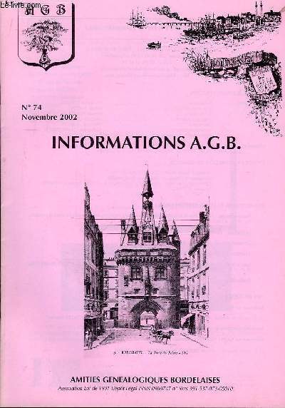 Informations A.G.B. n74