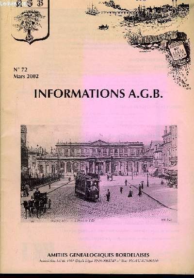 Informations A.G.B. n72