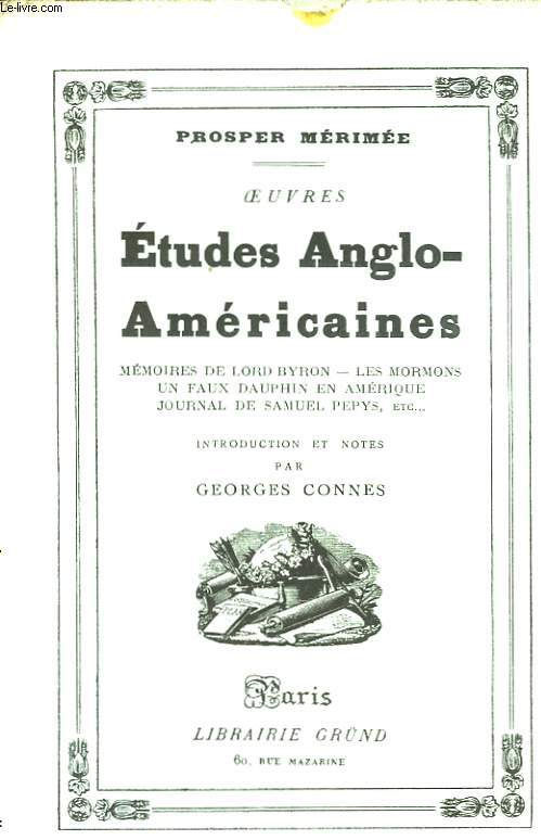 Etudes Anglo-Amricaines.
