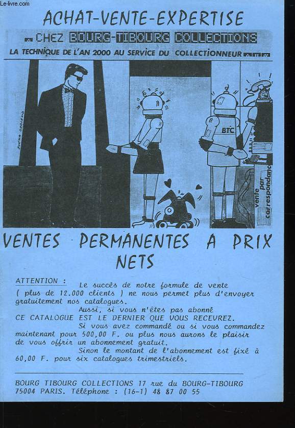 Catalogue de Vente.