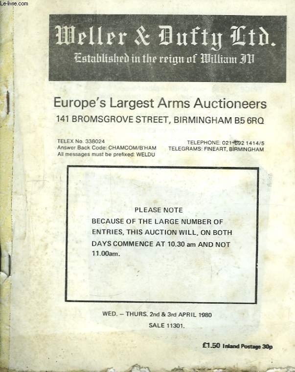 Catalogue de Vente aux Enchres du 2 et 3 avril 1980
