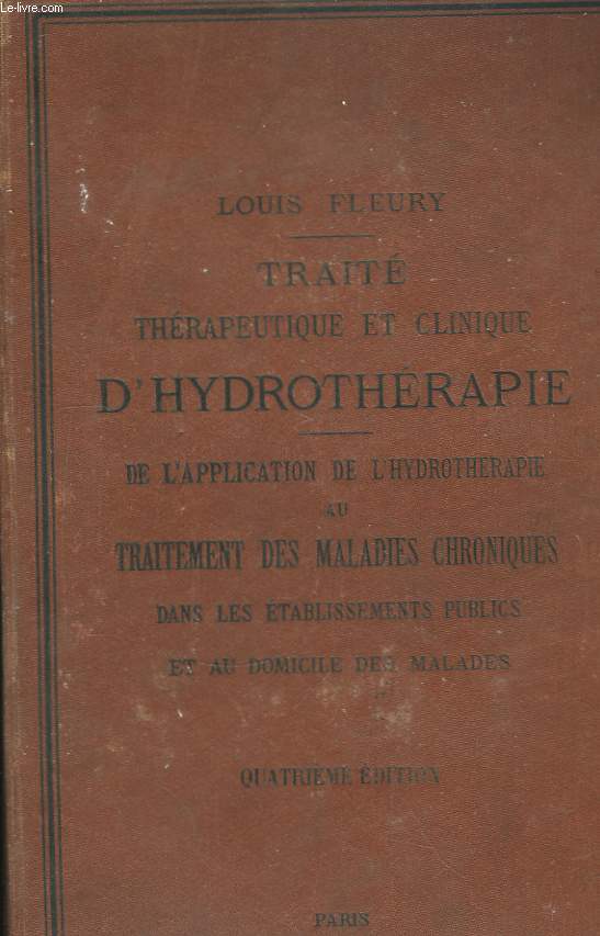 Trait thrapeutique et clinique d'Hydrothrapie.