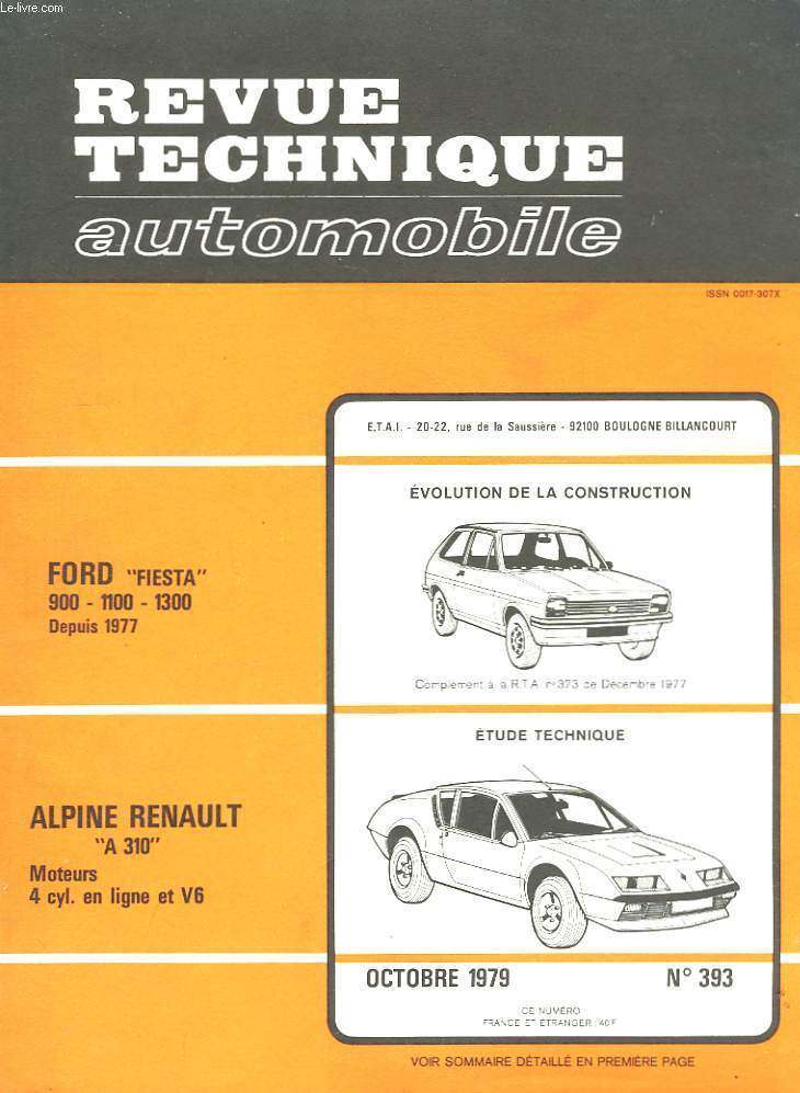 Revue Technique Automobile. N 393