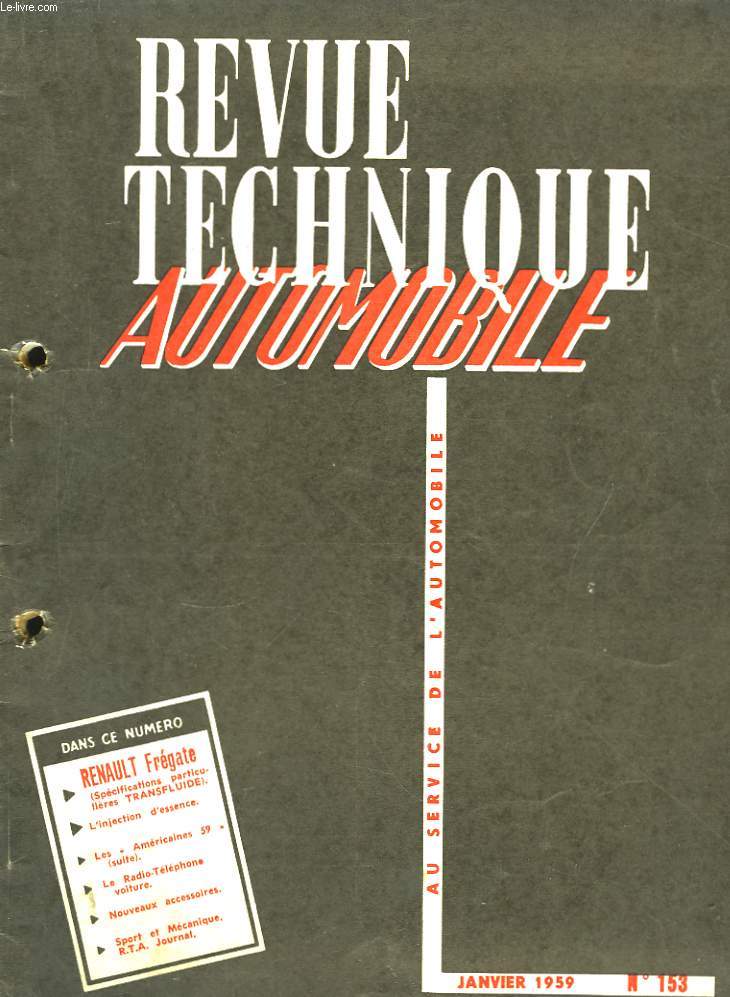 Revue Technique Automobile. N153