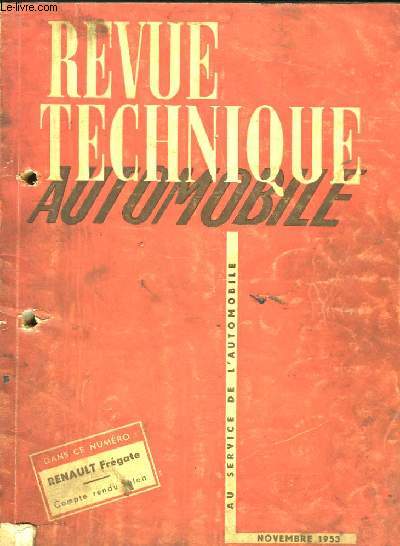 Revue Technique Automobile. N91